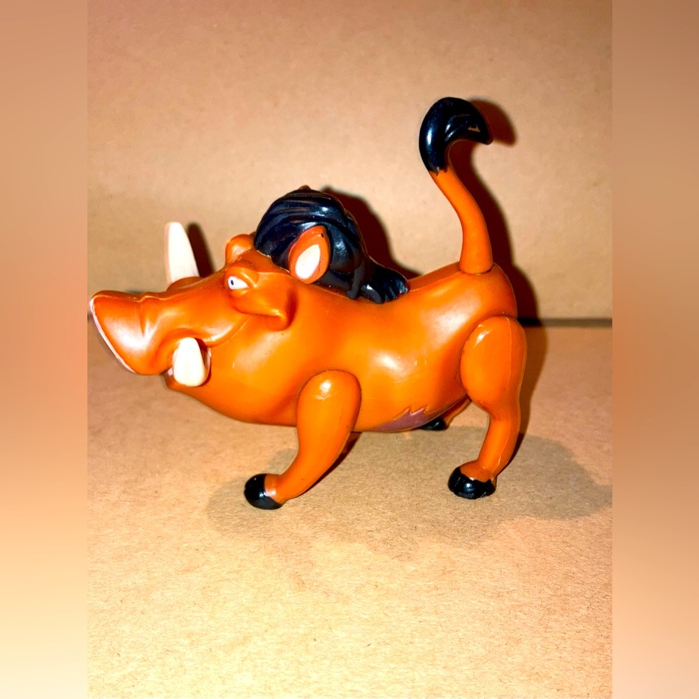 1996 Pumbaa w/ Poseable Moving Legs 3.5" Burger King Action Figure Toy Lion King